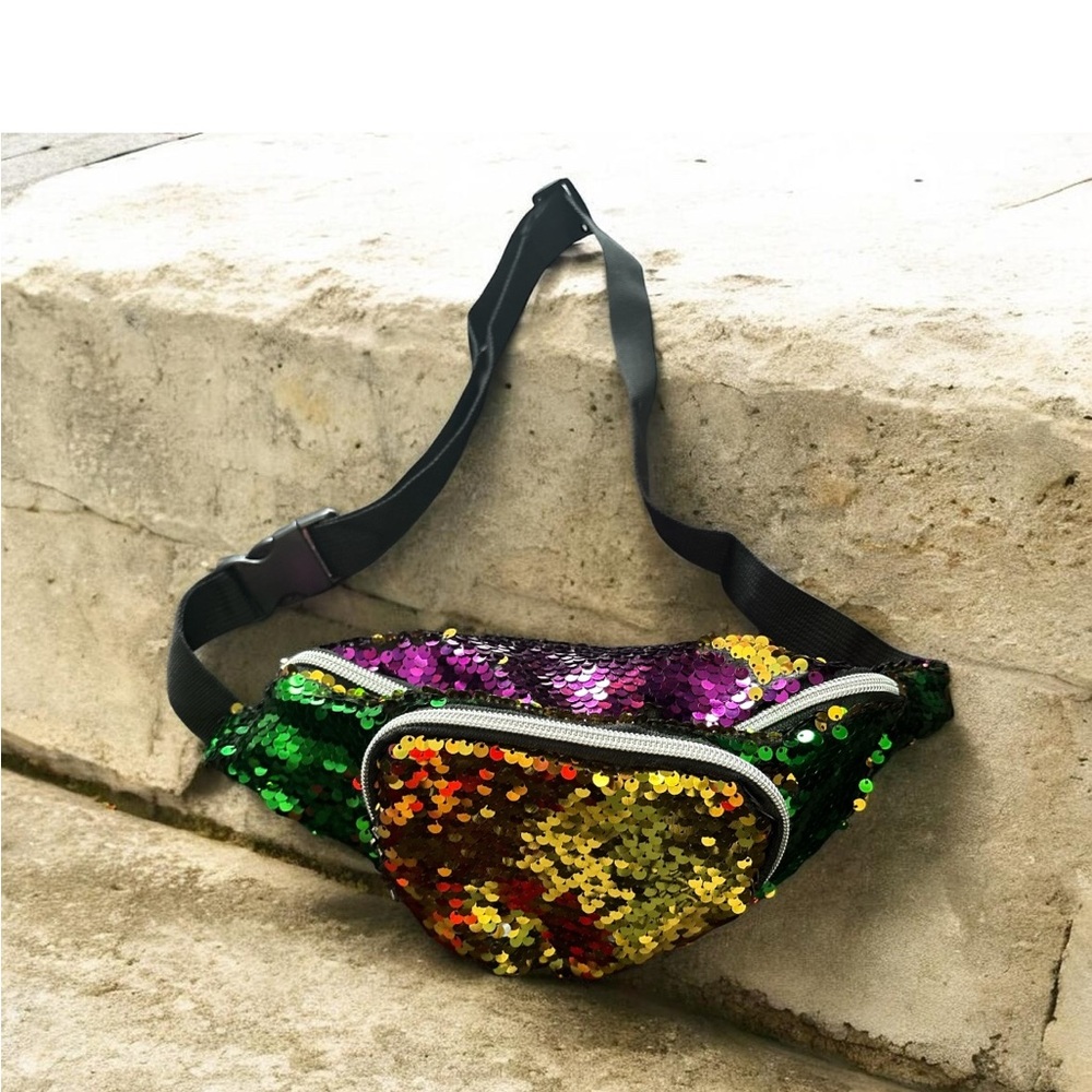 2 Mardi Sequin and Holographic Fanny Packs - Picture 4 of 11